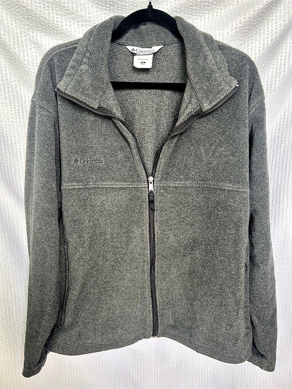 Columbia Men’s Full-Zip Fleece Jacket Gray Size XL